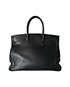 Birkin 35 Veau Taurillon Clemence Leather in Black, back view